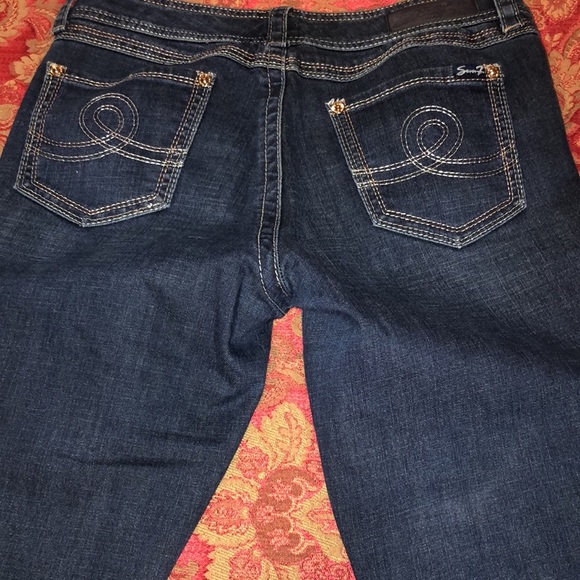 Seven7 size 12 dark  blue tapered skinny jeans with stretch NWOT - Picture 11 of 13